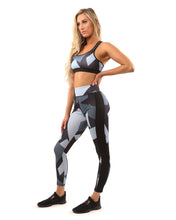 Load image into Gallery viewer, BONDI SET - LEGGINGS &amp; SPORTS BRA - BLACK/GREY