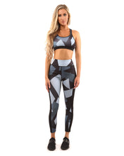 Load image into Gallery viewer, BONDI SET - LEGGINGS &amp; SPORTS BRA - BLACK/GREY