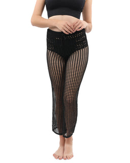 MAYBROOK CROCHET PANT - BLACK