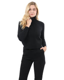 ROXBURY RIBBED TURTLENECK SWEATER - BLACK