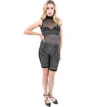 Load image into Gallery viewer, TRUDY STUD DETAIL MESH ROMPER