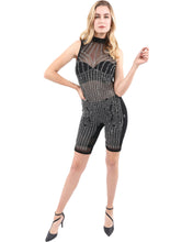 Load image into Gallery viewer, TRUDY STUD DETAIL MESH ROMPER