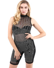 Load image into Gallery viewer, TRUDY STUD DETAIL MESH ROMPER