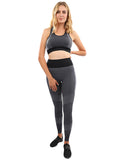 ARLETA SEAMLESS LEGGINGS & SPORTS BRA SET - BLACK