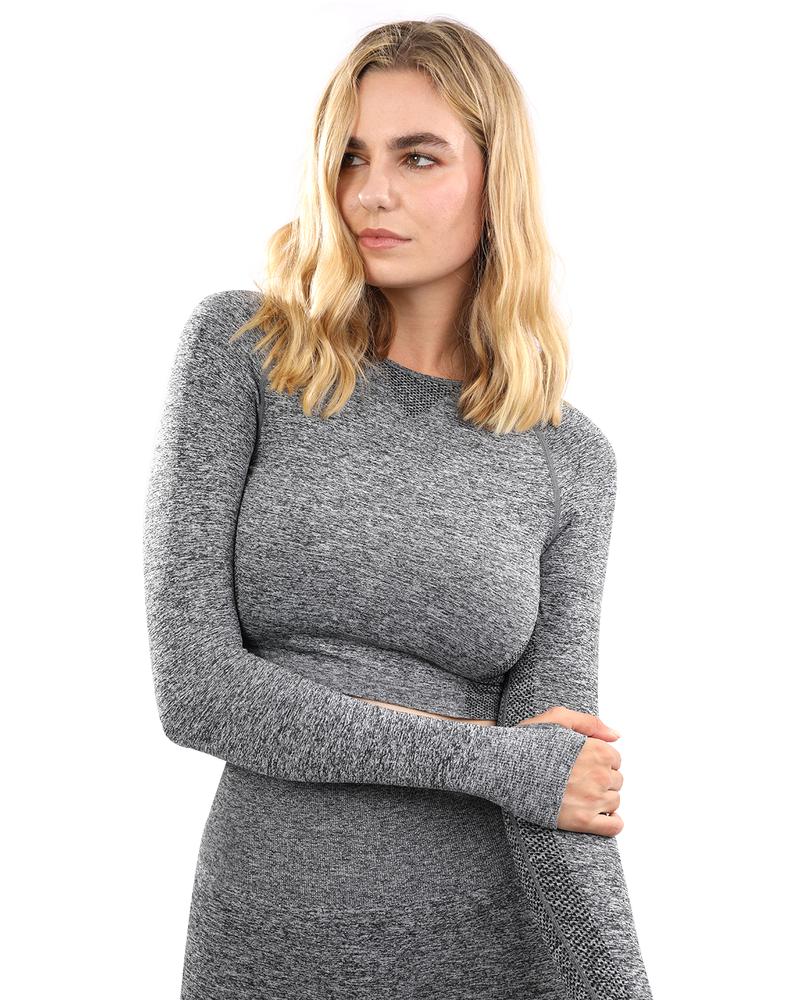 CADRINA SEAMLESS SPORTS TOP - GREY