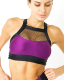 STANLEY CONTRAST SPORTS BRA WITH MESH DETAIL