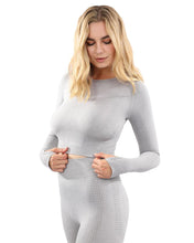 Load image into Gallery viewer, FRATESSA SEAMLESS SPORTS TOP - GREY