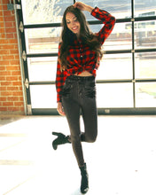 Load image into Gallery viewer, CEMIZO LONG SLEEVE FLANNEL SHIRT - RED