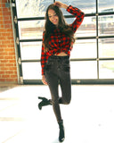 CEMIZO LONG SLEEVE FLANNEL SHIRT - RED