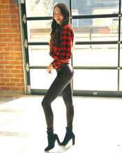 Load image into Gallery viewer, CEMIZO LONG SLEEVE FLANNEL SHIRT - RED