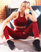 Load image into Gallery viewer, ASHTON SET - SPORTS BRA &amp; LEGGINGS - MAROON