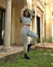 BOCANA SEAMLESS LEGGINGS - GREY & GREEN