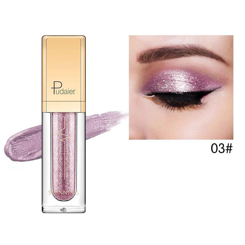 PUDAIER GLITTER & GLOW LIQUID EYESHADOW - COLOR # 03 PURPLE