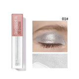 PUDAIER DIAMOND SHIMMER & GLOW LIQUID EYESHADOW | MATTE FINISHED - COLOR #01 SILVER