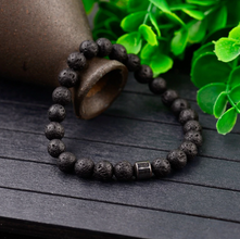 HAIMA LAVA HEMATITE BRACELET - BLACK