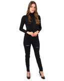 CLIFTON RIPPED HIGH WAIST SKINNY JEANS