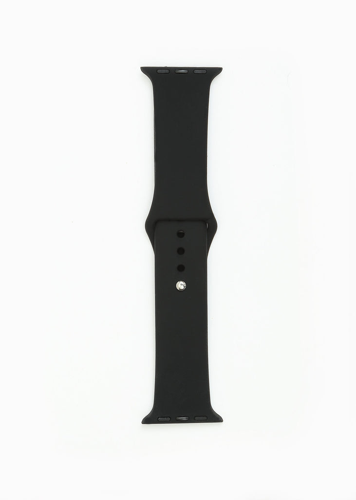 SILICONE APPLE WATCH BAND - BLACK