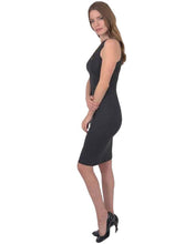 Load image into Gallery viewer, EDEN ASYMMETRIC NECKLINE MINI DRESS - BLACK